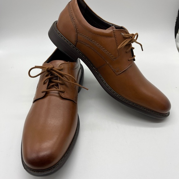 Rockport men's Style Leader Plain Toe Oxford British Tan, Size